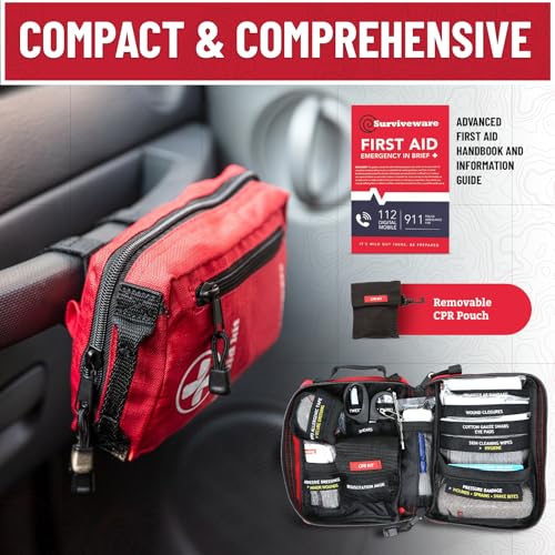 Surviveware Travel Comprehensive Premium First Aid Kit (98 pcs)