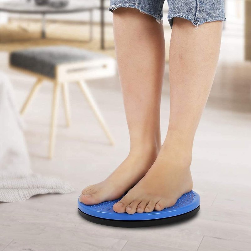 THBII Twisting Waist Disc, Body Shaping Twisting Boards Waist Aerobic Exercise Fitness Slim Machine Rotating Board Female Twister Exercise Sports Equipment (Big Round Beads(Black))
