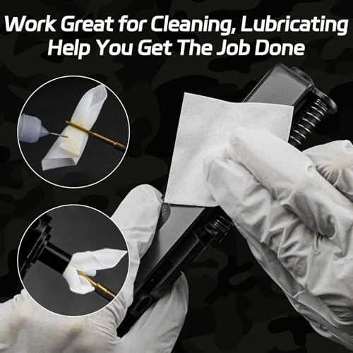 3-in-1 Gun Cleaning Kit with Patches, Brushes & Cotton Swabs - Firearm Maintenance