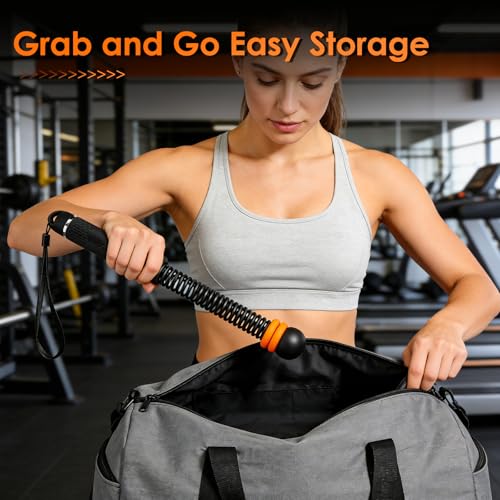 Weighted Ropeless Battle Rope - Adjustable Cordless - Black & Orange
