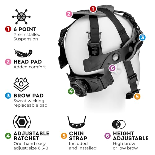 Acerpal Full Brim Hard Hat Vented, Class C, OSHA Construction Work Approved, Premium Carbon Fiber Design, Soft Padded 6 PT Adjustable Ratchet Suspension, Top Pad