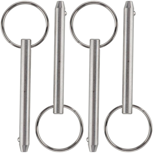 4 Pcs Quick Release Pin, Diameter 1/4"(6.3mm), Overall Length 2.56"(65mm), Usable Length 2"(51mm), Full 316 Stainless Steel, Bimini Top Pin, Marine Hardware