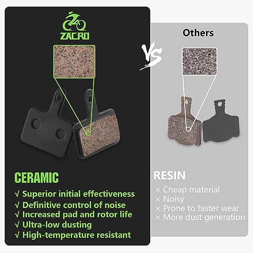 Ceramic Bicycle Disc Brake Pads - 2 Pairs for Shimano, Tektro, TRP
