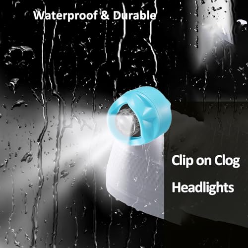 Rechargeable Shoe Headlights - 2pcs Clog Charm Lights - Blue