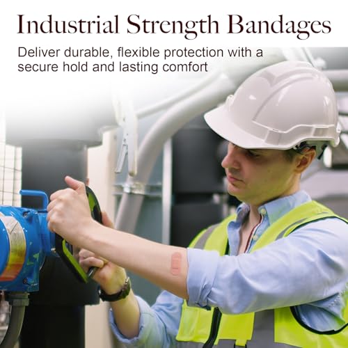 Heavy Duty Adhesive Fabric Bandages - 5/8" x 1.5" - 100 Pack