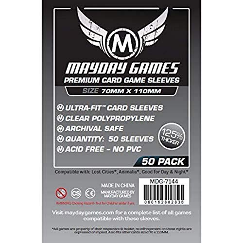 Premium Card Sleeves for Lost Cities - 70x110mm, 50 Pack