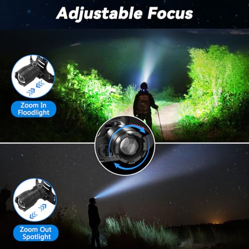 KYEKIO 3-Pack Rechargeable LED Headlamps for Adults, Super Bright, 4 Modes