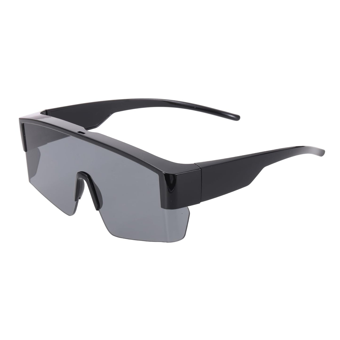HARFINGTON Sport Sunglasses Cycling Polarized Sun Glasses for Men Mountain Driving Fishing Running, Black Frame Gray