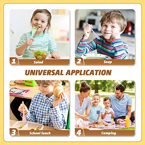 Jinei Bright Reusable Travel Utensils Set with Case Wheat Straw Eco-Friendly