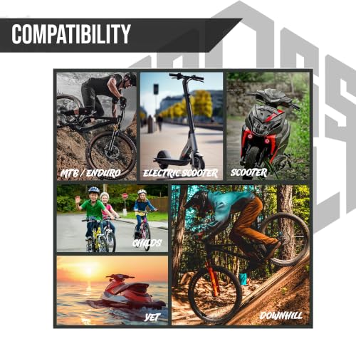 Lock-On Mountain Bike Grips - Red Non-Slip Handlebar Grips
