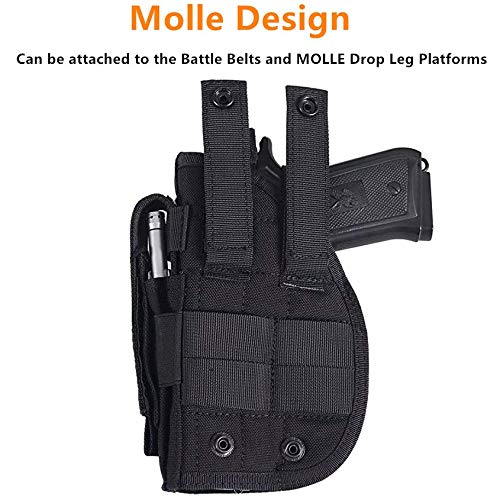 Universal Tactical Gun Holster for Right Hand - Black