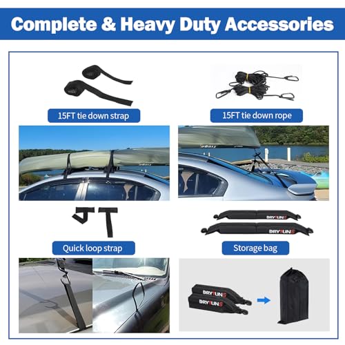 Universal Soft Roof Surfboard Rack for Cars - Complete Set