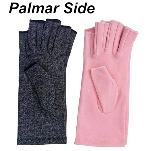 Bamboo Arthritis Gloves for Pain Relief - Medium (Pack of 4) - Grey Pink