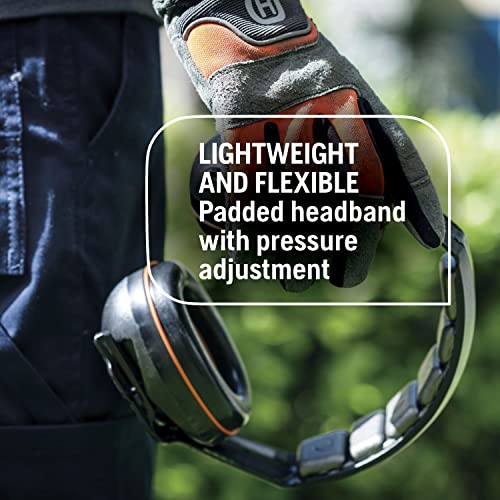 One Size Fits Most Husqvarna Professional Headband Hearing Protectors 25dB(A) NRR Lightweight Padded Black
