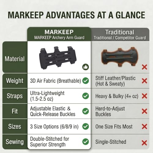Adjustable Archery Arm Guard with Breathable Design & Quick-Release Straps