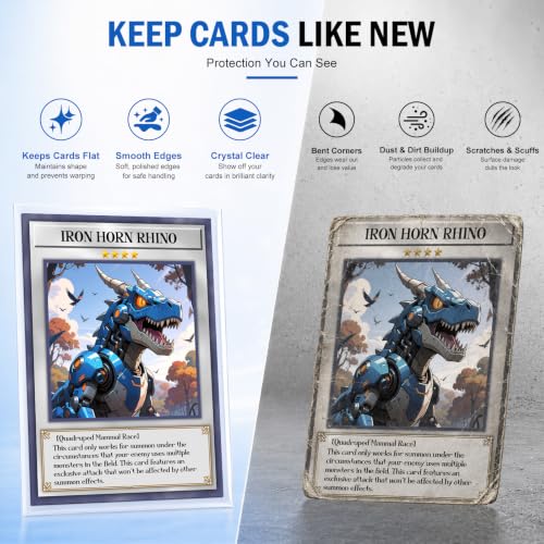 500 Clear Card Sleeves for Trading Cards - Durable Plastic Protectors