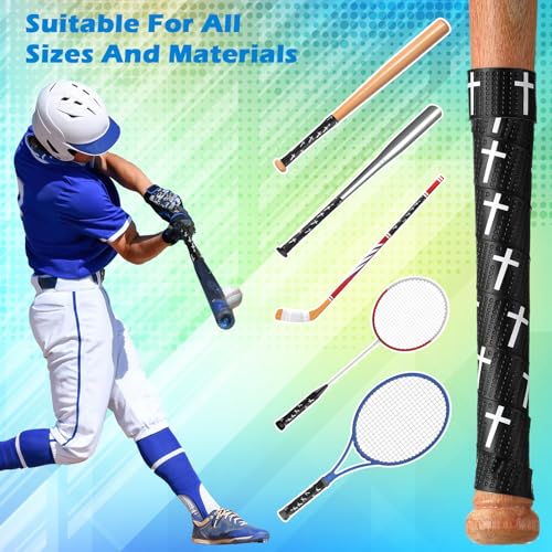 Cross Baseball Bat Grip Tape - Non-Slip Black