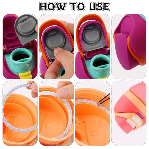 Replacement Stopper and O-Ring Gasket Set for Water Bottle - 3 Grey Set