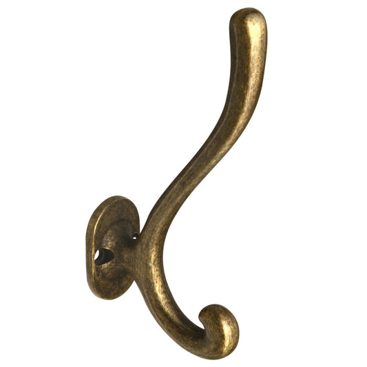 Goo-Ki Vintage Retro Antique Brass Zinc Alloy Coat Hooks - Affordable Luxury Coat Hoooks Hardware for Bedroom, Kitchen, 12 Pack