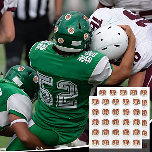 200 Pcs Self-Adhesive Football Helmet Stickers - White