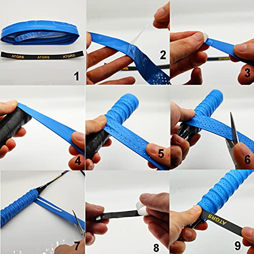 Tennis Overgrips - Tacky Absorbent Anti-Slip Grip Tape - Royal Blue