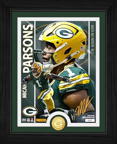 Micah Parsons 13" x 16" Bronze Coin Photo - Green Bay Packers