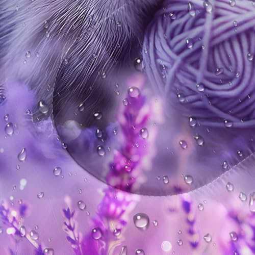 HOSIMA Kids & Adults Purple Cat Pattern 90in x 32in Waterproof Sleeping Bag - Cold Weather Camping Gear