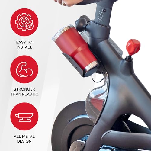 TrubliFit Extra Large Water Bottle Holders for Peloton Bike+ - Aluminum, Pair