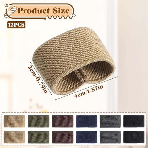 12 Pack Elastic Belt Loop Keepers for 1.5-Inch Straps and Backpacks