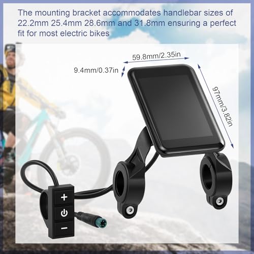 Electric Bike LCD Speedometer - 3.5 Inch Display with Walk Assist