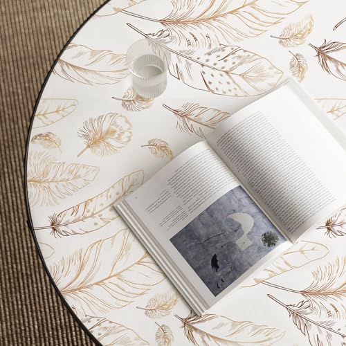 Feather Peel and Stick Wallpaper 17.3"¡¿120" Gold White Contact Paper Modern Feather Wallpaper Self-Adhesive Vinyl Wall Paper Waterproof Contact Papers Shelf Drawer Liner Roll for Bedroom Living Room