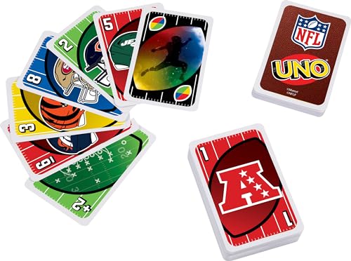 UNO NFL Card Game with Tin - Ages 7+, 2-10 Players