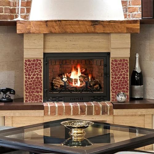 Stone Stencils for Painting on Wood,Floor Stencils for Painting Floors Tile, Reusable Plastic Template for DIY Home Decor 12" x 12"