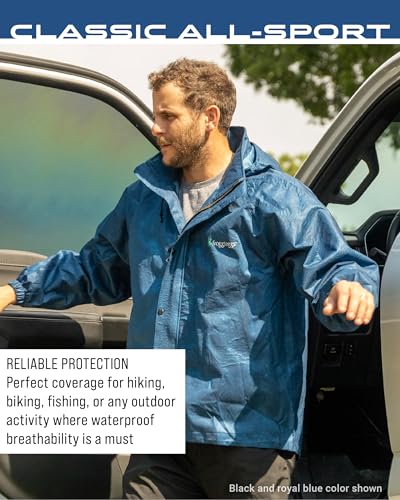 FROGG TOGGS Men’s All-Sport Waterproof Rain Suit Set, Stone/Black Large