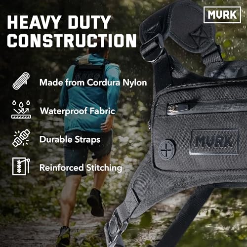 Water Resistant Running Vest Chest Pack - Brown