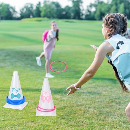 Leitee Gender Reveal Ring Toss Game Set Pink & Blue Party Supplies