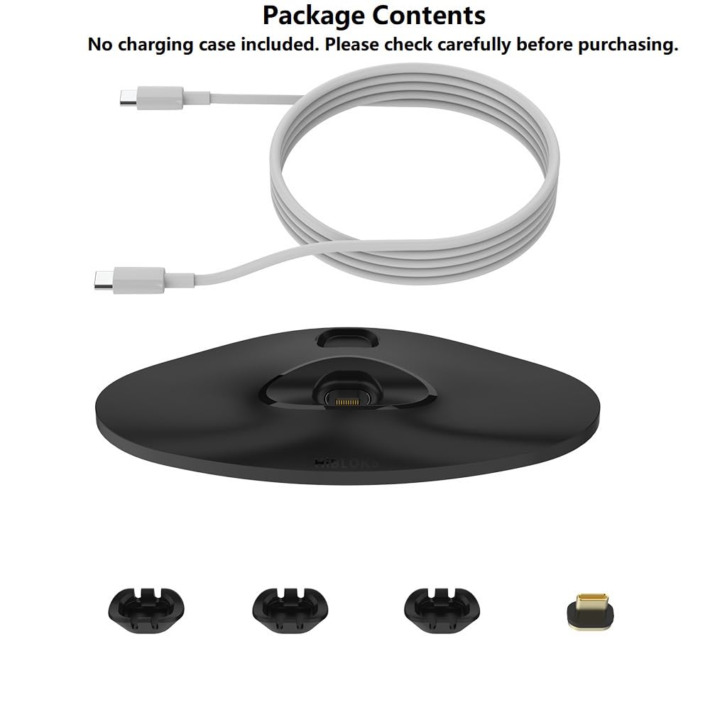 HiBloks Magnetic Charging Stand for Ray-Ban Meta Charging Case (Gen 1 & 2), USB-C Detachable Charger Dock Smart Glasses Accessories Charger Case Holder with 3.9FT USB C Cable