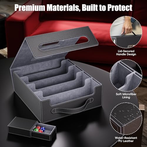 Extra-Large Trading Card Storage Box for 3500+ Cards with Magnetic Lid
