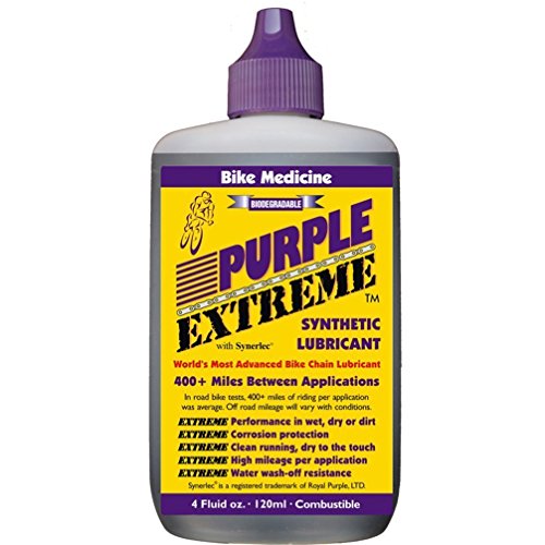 Purple Extreme Bicycle Chain Lubricant - High Mileage Synthetic Bike Lube