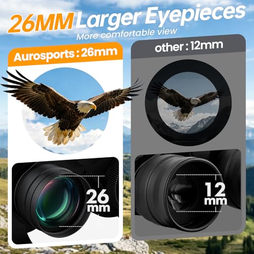 Aurosports 20x70 Binoculars with Large 70mm Objective Lens for Wildlife & Stargazing