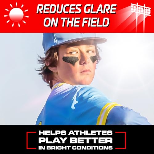 Anti-Glare Eye Black Sports Paint Sticks - 2 Pack for Football & Baseball