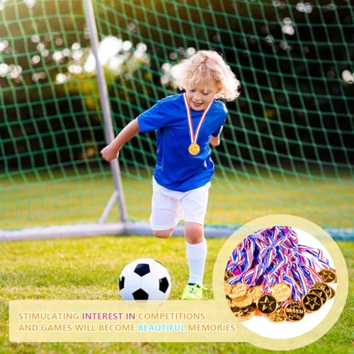 40 Plastic Gold Winner Award Medals for Sports & Parties