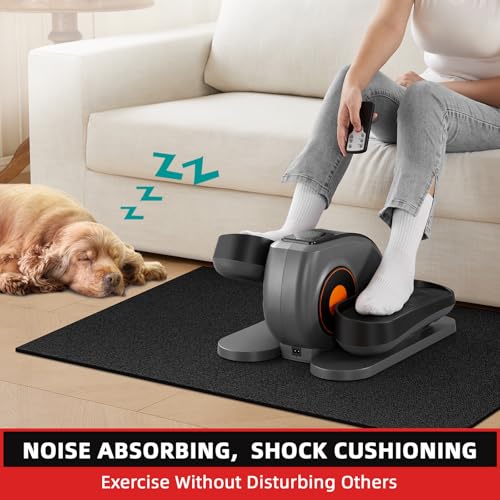 GymCope 48x24x6mm Treadmill Mat for Hardwood Floors (Black) – 7x3/6x3/6x2.5/4x2 Compatible