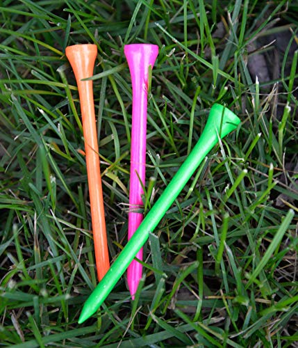 Deluxe 3-1/4 Inch Golf Tees - Citrus Orange, 75 Count