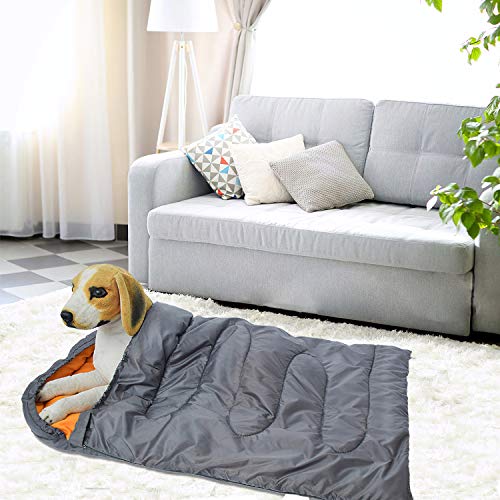 Dog Sleeping Bag Waterproof Warm Packable Bed with Storage for Indoor