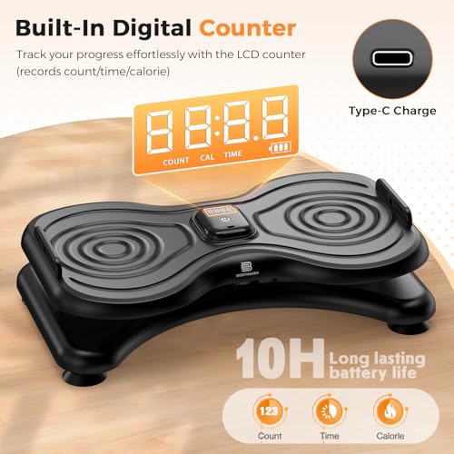 Waist Twist Board with LCD Display & Resistance Bands - Black