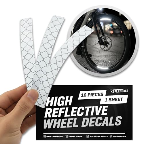 Reflective Wheel Rim Stickers - 16 Pcs Diamond Reflective Decals