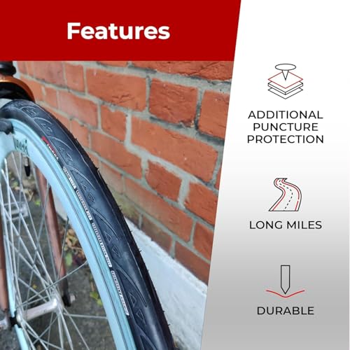 Fincci 700x25c Kevlar Road Bike Tire Puncture-Resistant Folding Tire