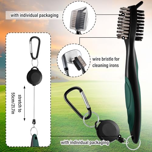 Liliful Checked Green Golf Accessories Kit with Towel & Club Brush