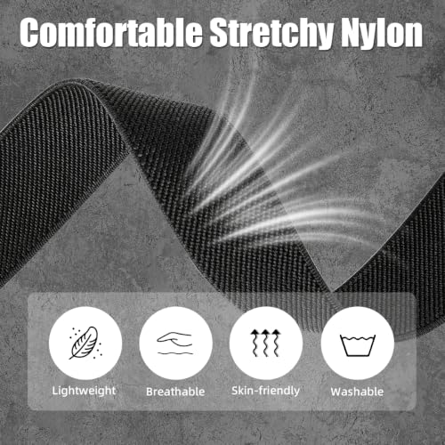 Nylon Bicep Arm Strap for Google Fitbit Active Band - Black, Standard Adult